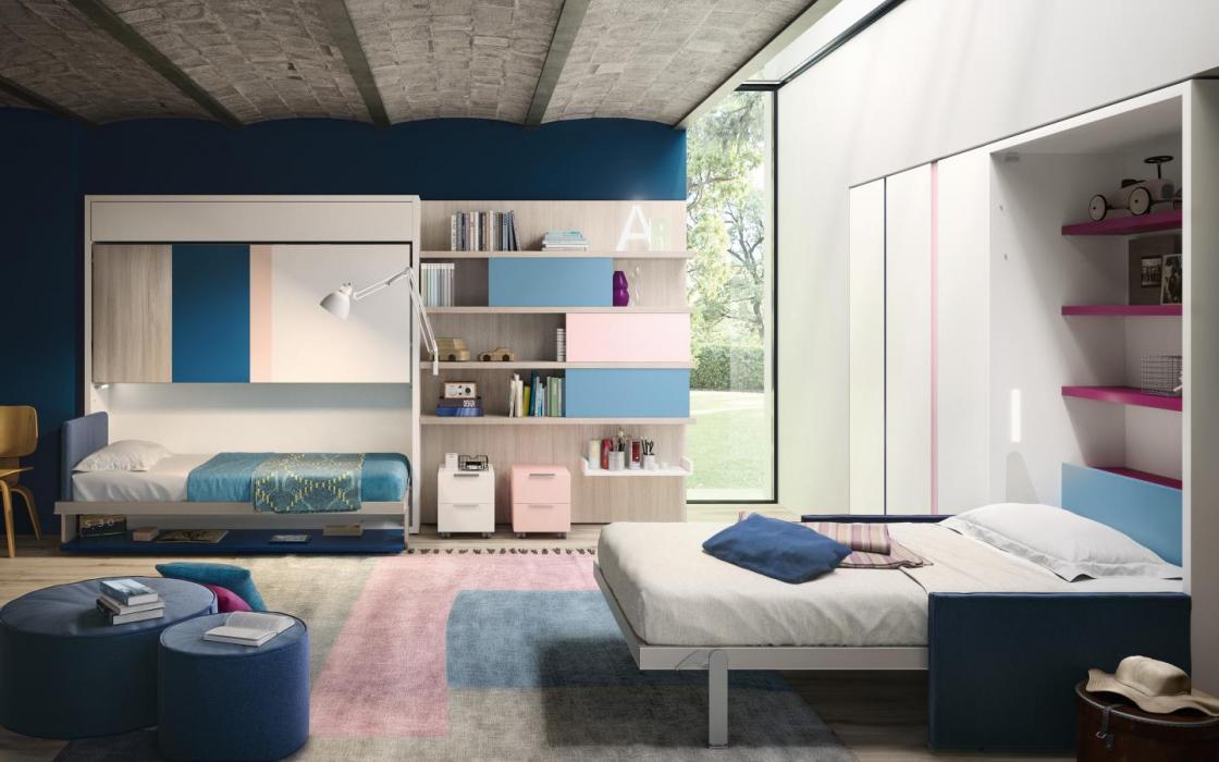 Hideaway bed for 3 children