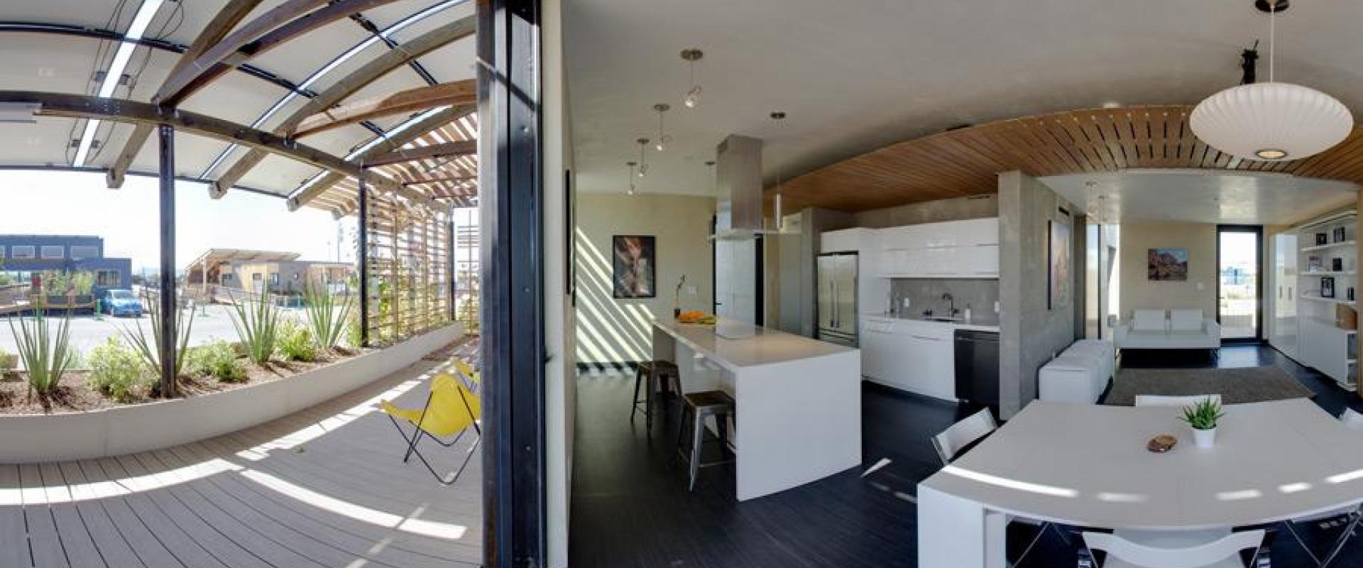 Eco-friendly furnishing : the Clei transformable house at the energy solar decathlon, California.