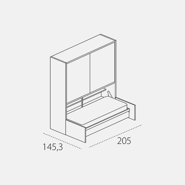 parete e Sofa con letto a scomparsa Kali Ponte Sofa