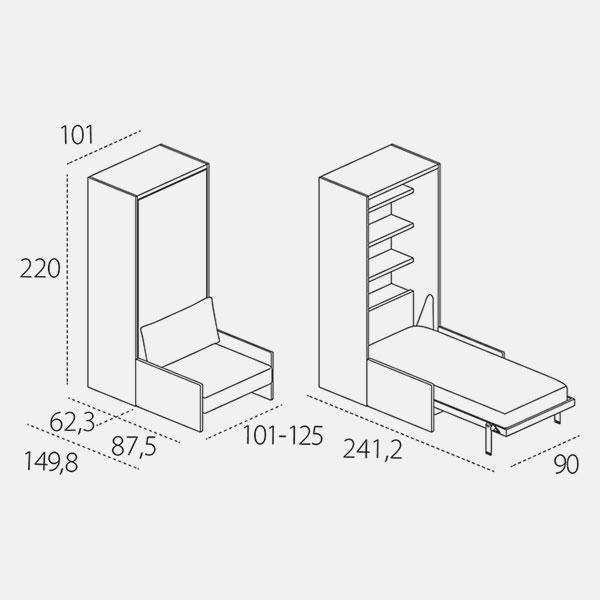 Altea Book 90 sofa P.62,3